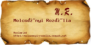 Molcsányi Rozália névjegykártya