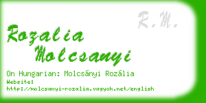 rozalia molcsanyi business card